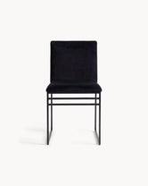 Dining chair Isabell - Black Frame - Jade black velvet Cushion