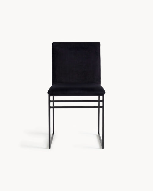 Black chair on a white background