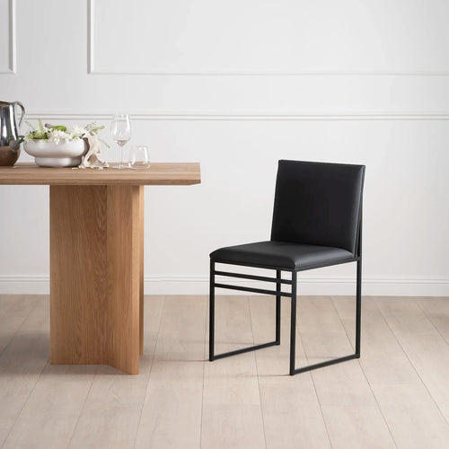Isabell Matstol - Svart - Jade black läder