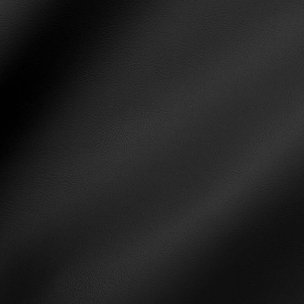 Close-up of the jade black vegan leather upholstery used on the Anton bench
