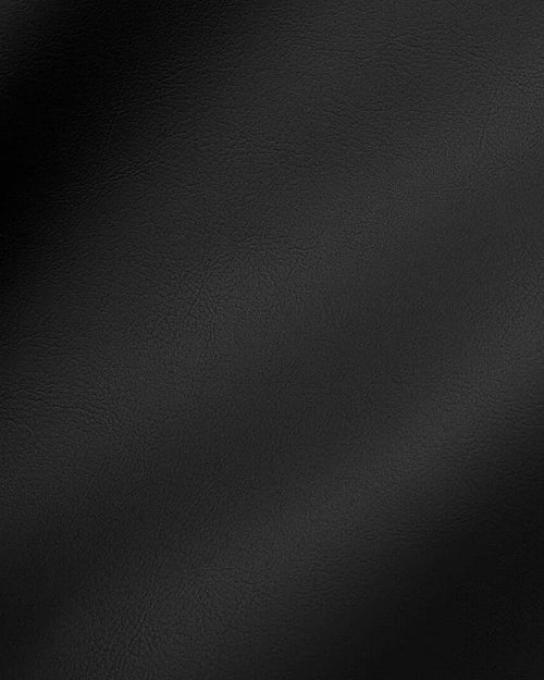 Close-up of Jade Black vegan leather, showing its fine grain