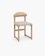 Karin Dining chair - Oak - Greige bouclé