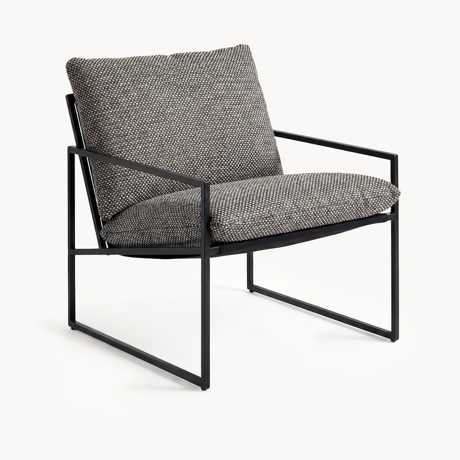 Garden Lounge Chair Kenny – Black Frame – Dusk Cushion