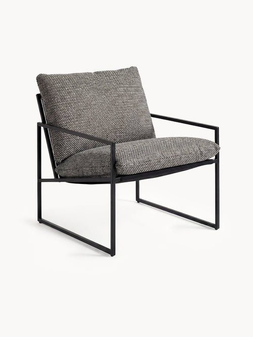 Outdoor lounge chair Kenny - Black Frame - Dusk Cushion