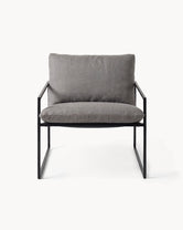 Outdoor lounge chair Kenny - Black Frame - Fossil Acrylic Cushion