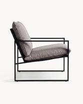 Outdoor lounge chair Kenny - Black Frame - Fossil Acrylic Cushion