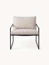 Outdoor lounge chair Kenny - Black Frame - Oat Cushion