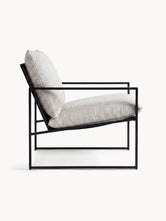 Outdoor lounge chair Kenny - Black Frame - Oat Cushion