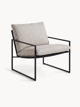 Outdoor lounge chair Kenny - Black Frame - Oat Cushion