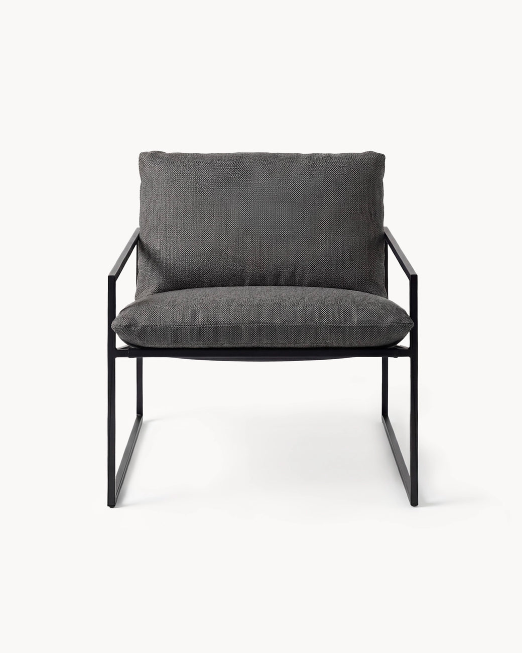 Outdoor lounge chair Kenny - Black Frame - Onyx Acrylic Cushion