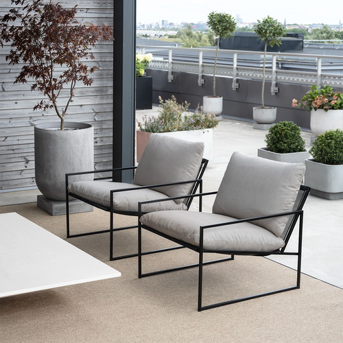 Kenny Loungestol - Svart - Fossil akryl