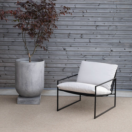 Kenny Loungestol - Svart - Marble akryl