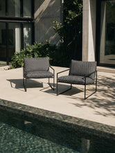 Outdoor lounge chair Kenny - Black Frame - Dusk Cushion