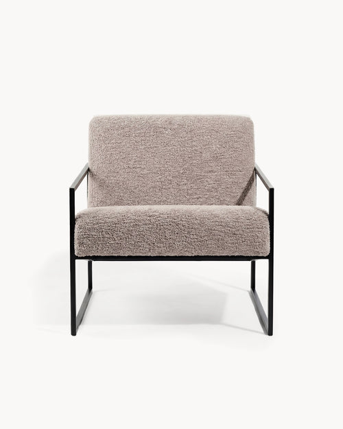 Kent Sessel – Schwarz – Greige Bouclé