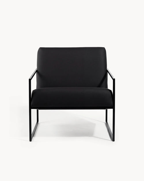 Kent Fauteuil – Noir – Cuir noir Jade