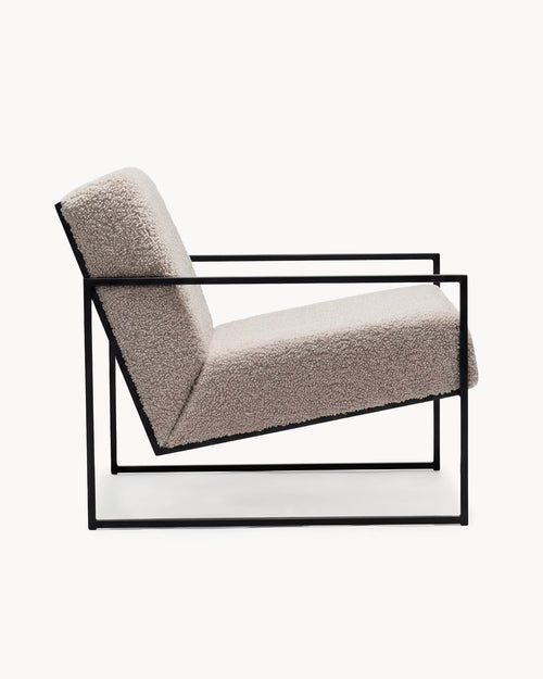 Kent Sessel – Schwarz – Greige Bouclé