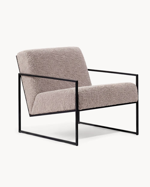 Kent Sessel – Schwarz – Greige Bouclé