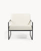 Kent Armchair Schwarz Ivory Leder