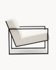 Kent Armchair Schwarz Ivory Leder