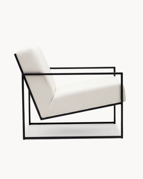 Kent Armchair Schwarz Ivory Leder