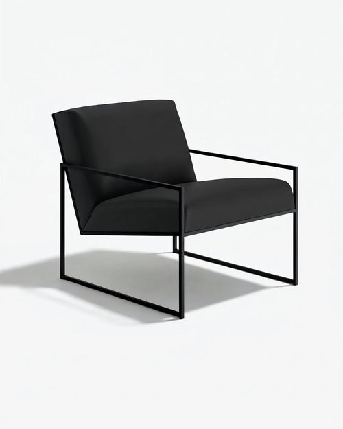 Kent Armchair - Black - Jade black leather