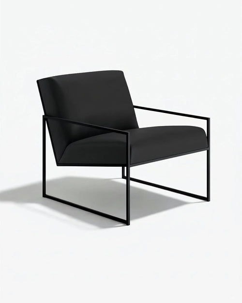 Fauteuil Kent - Noir - Cuir Jade black