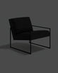 SALE - Kent Armchair - Black - Jade black leather *OUT OF STOCK*