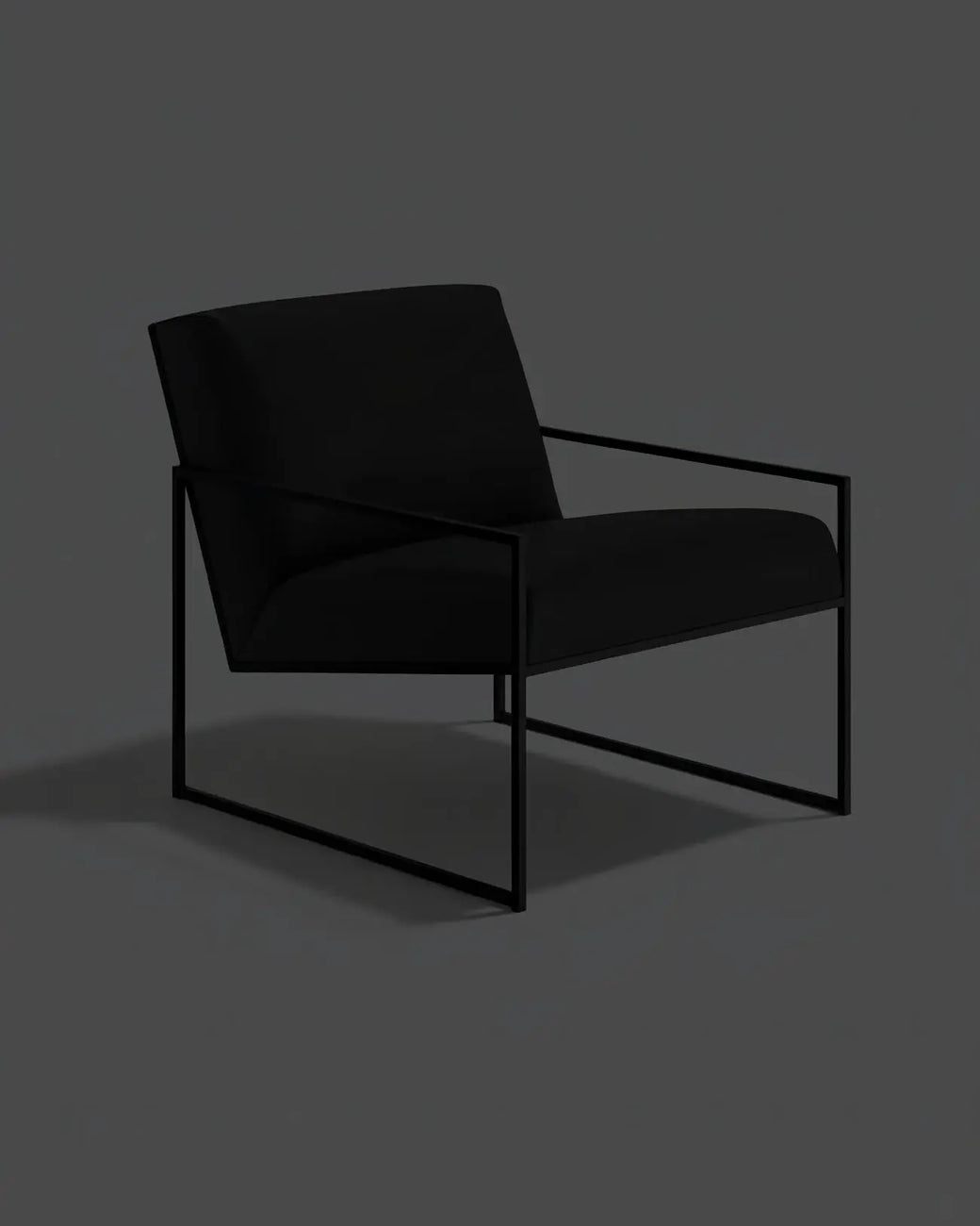 SALE - Kent Armchair - Black - Jade black leather *OUT OF STOCK*