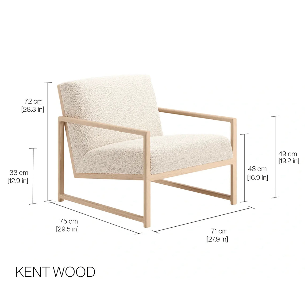 Kent Wood - Svart ek - Jade black läder
