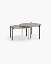 Leo Soffbord - Medium set - Svart - Grigio dekton
