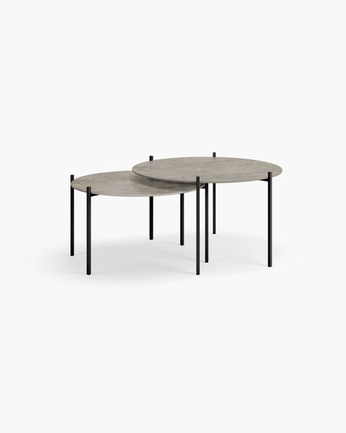 Leo Loungetisch - Mittleres Set - Schwarz - Danae Dekton