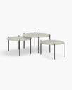 Leo Soffbord - Large set - Svart - Sabbia dekton