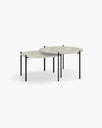Leo Soffbord - Medium set - Svart - Sabbia dekton