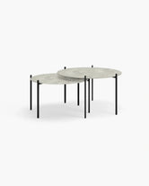 Leo - Medium set - Black Frame - Sabbia Dekton Top from by Crea - Coffee Table.