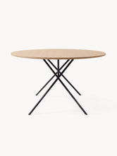 Dining table Luna - Black Frame - Oak Wood Top
