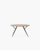 Luna Dining Table - A round, modern table design featuring sleek lines and functional aesthetics.