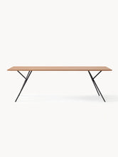 Dining table Melker - Black Frame - Oak Wood Top
