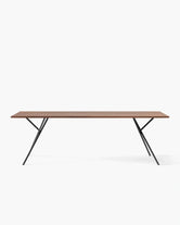 Melker - Black Frame - Dark oak Wood Top from by Crea - Dining Table.