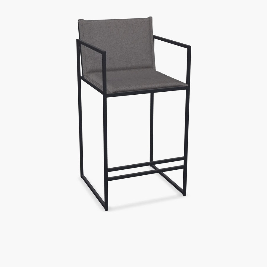Outdoor Bar Stool Folke – Black Frame – Dusk Cushion