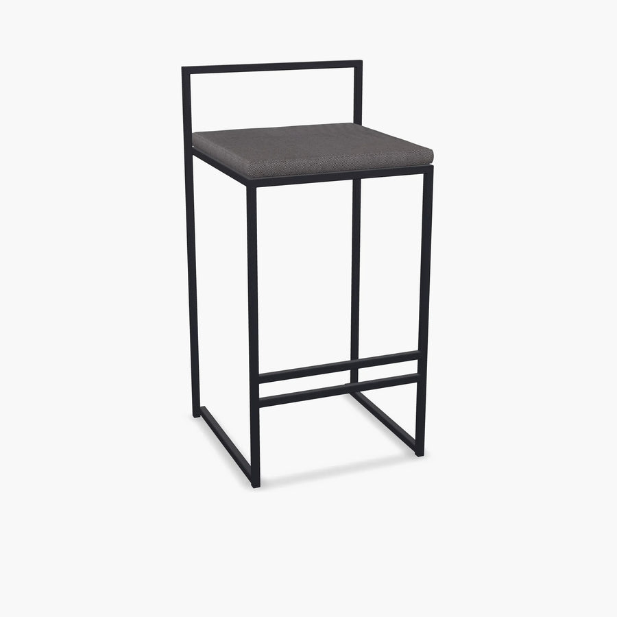 Outdoor Bar Stool Tora – Black Frame – Dusk Cushion