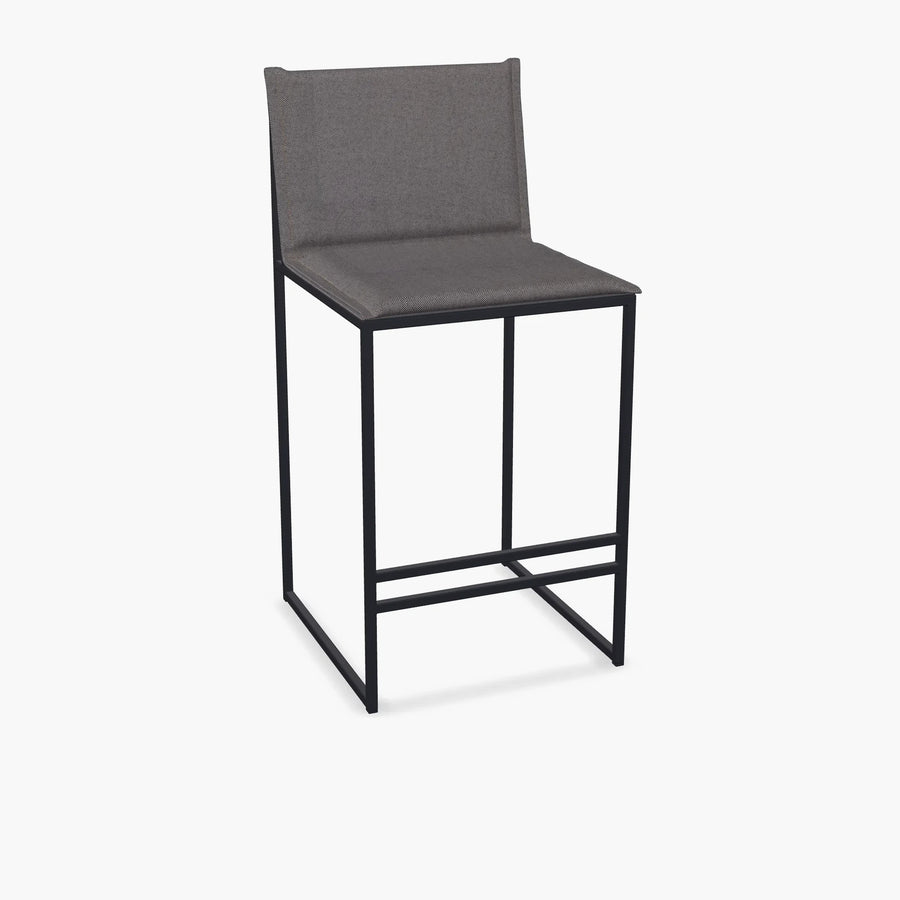 Outdoor Bar Stool Valter – Black Frame – Dusk Cushion
