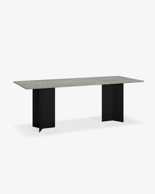 Ann Utematbord - Svart - Grigio dekton