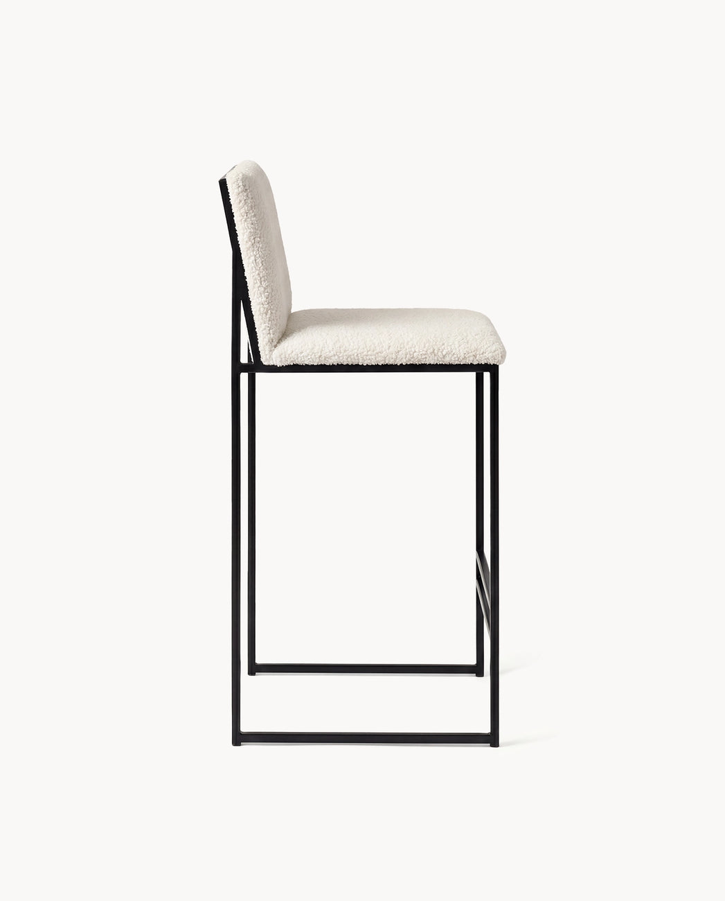 Barstol Philip - Svart - Ivory bouclé