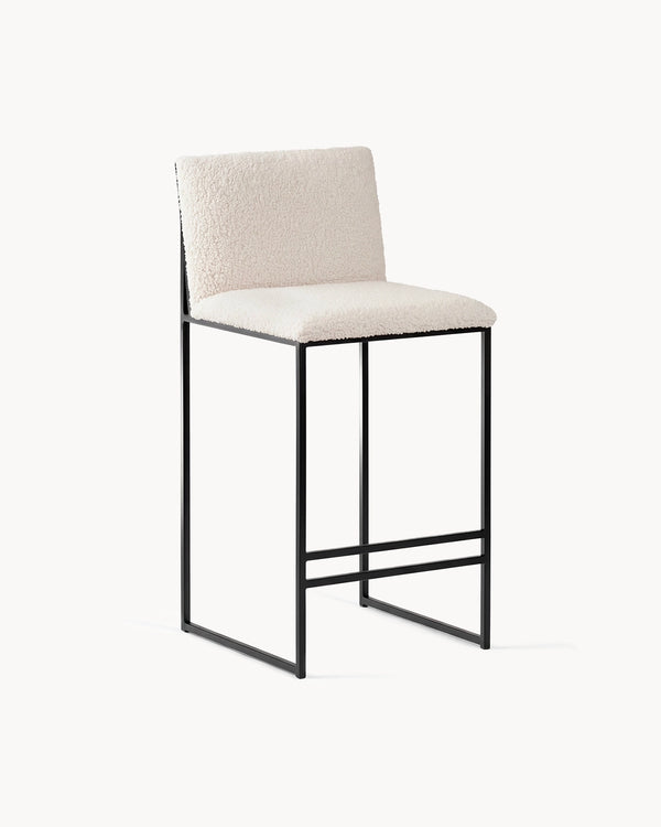 Bar Stool - Philip - Black Frame 66cm, 76cm | by Crea®