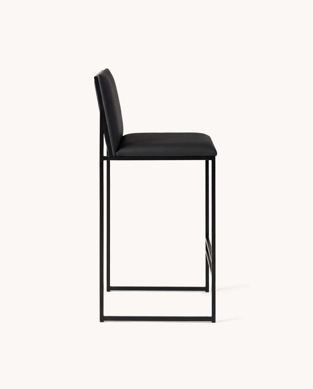 Barstol Philip - Svart - Jade black läder