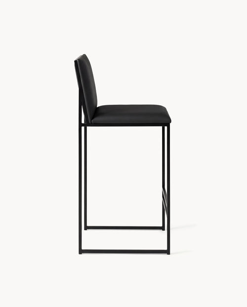 Barstol Philip - Svart - Jade black läder