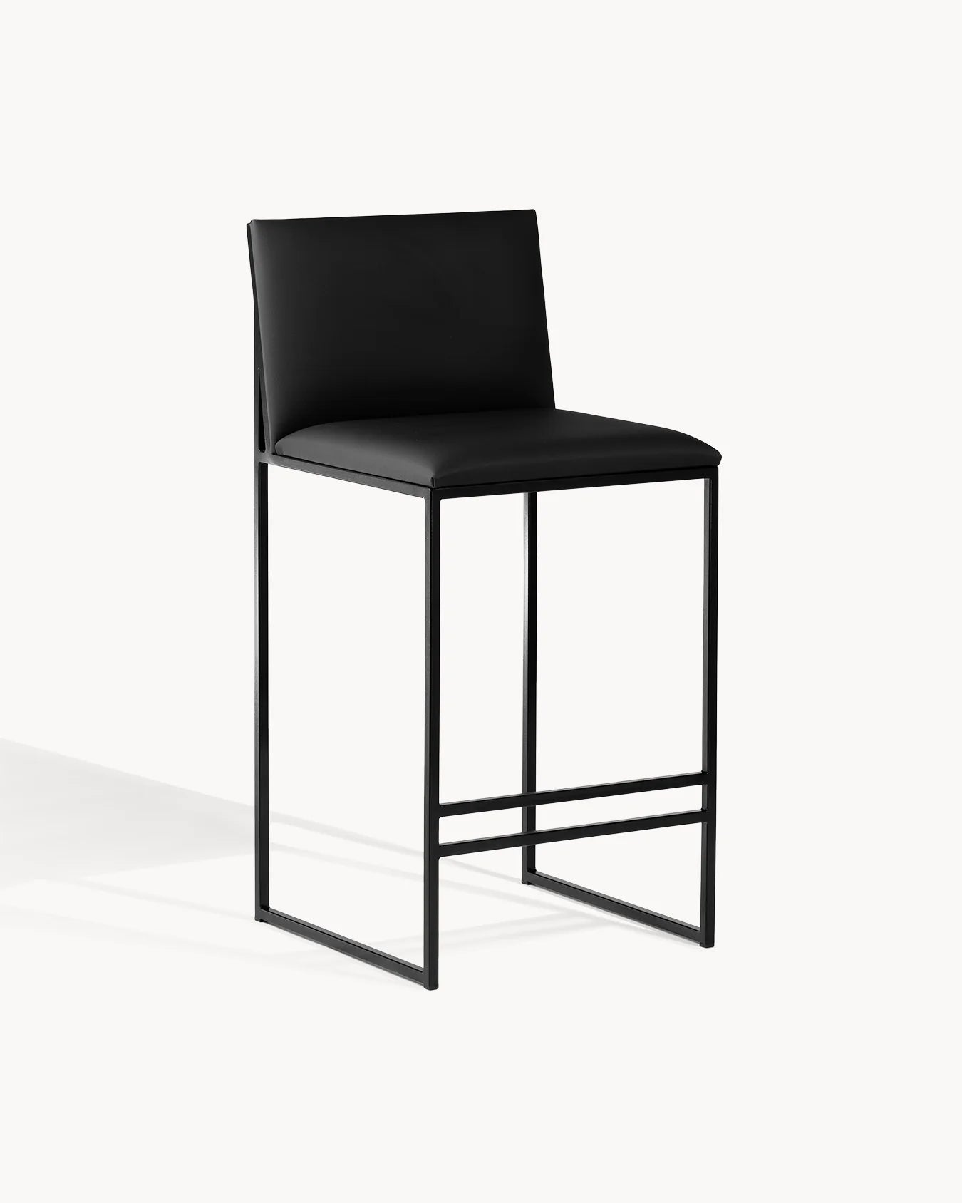 Philip Bar stool - Black - Jade black leather