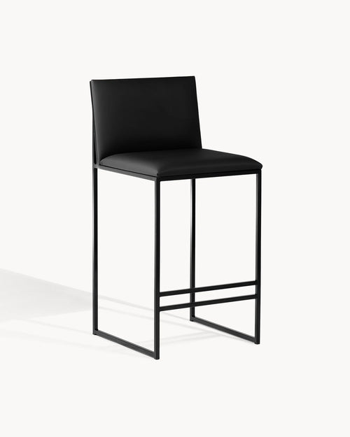 Tabouret de bar Philip - Noir - Cuir Jade black