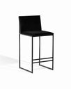 Tabouret de bar Philip - Noir - Velours Jade black