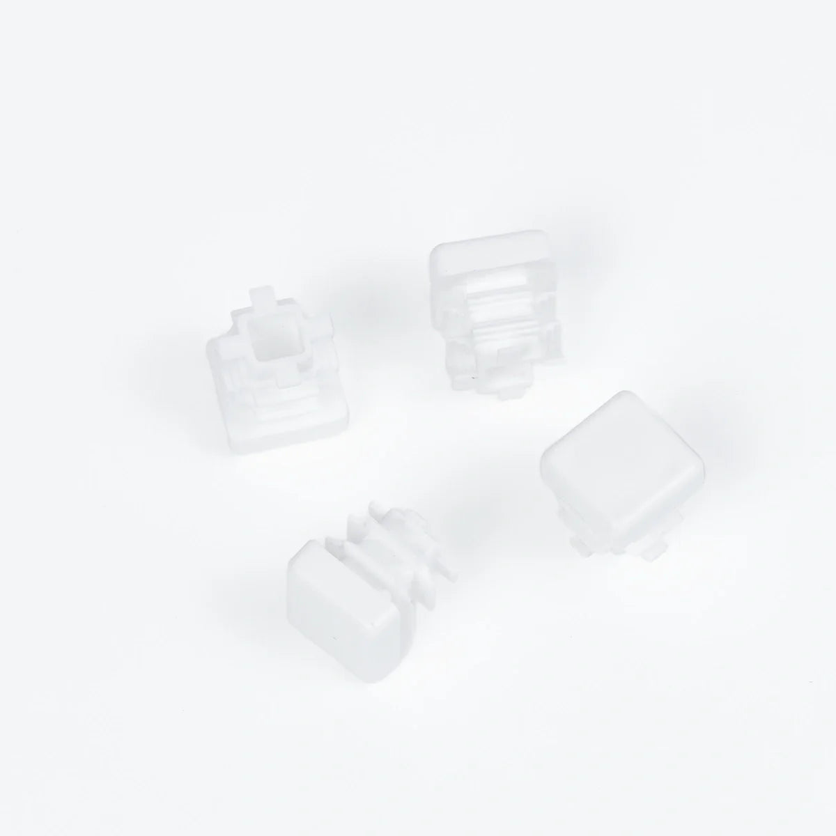 Clear plastic feet for furniture protection, stylish and durable to safeguard floors from scratches.